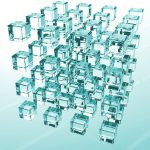 Tranparent block cubes