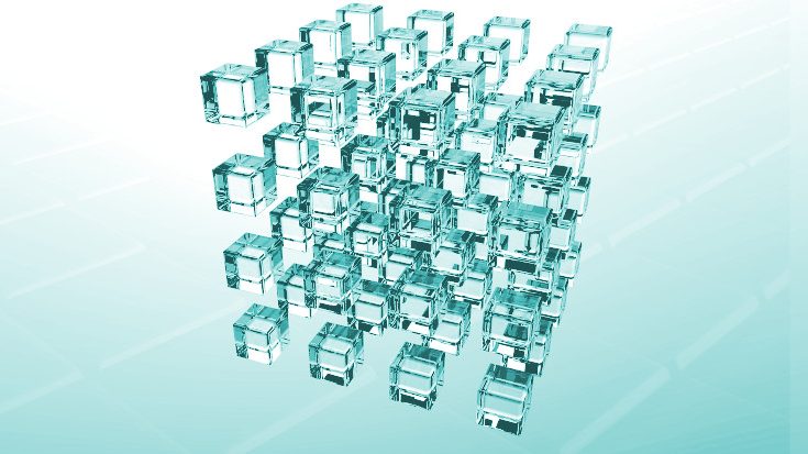 Tranparent block cubes