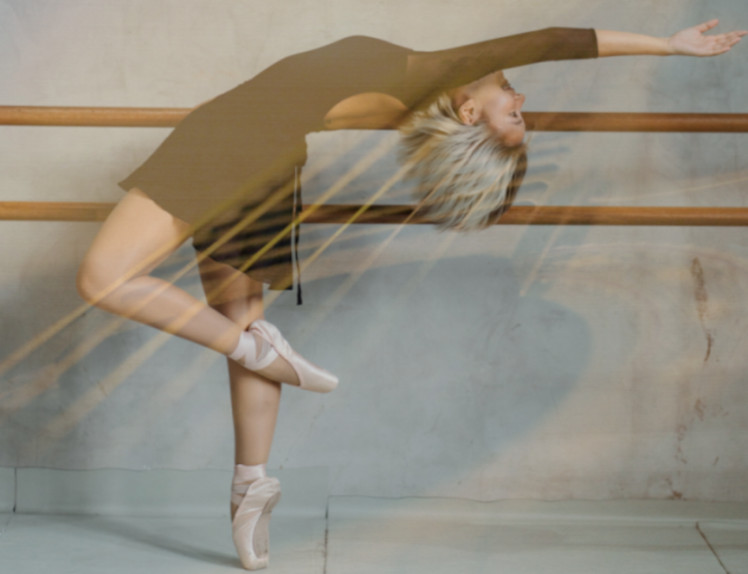 Girl Learning ballet skills