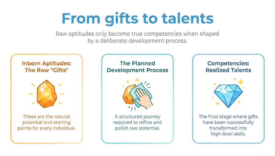 Talent development Form gifts to talents Infographic