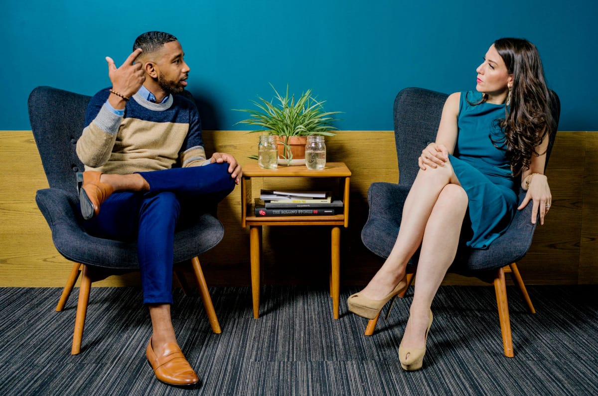 Active Listening - two people talking