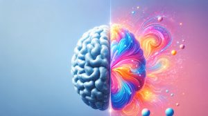 Learning styles, analytical vs creative brain illustration
