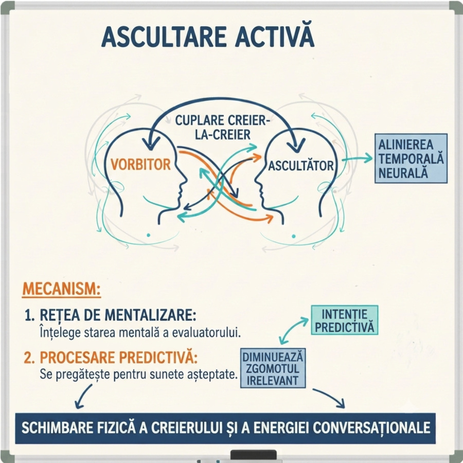 Ascultare activă: aliniere neurală infografic