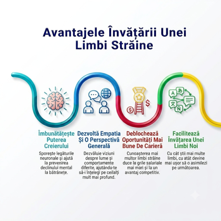 Infografic: Avantajele invatarii unei limbi straine