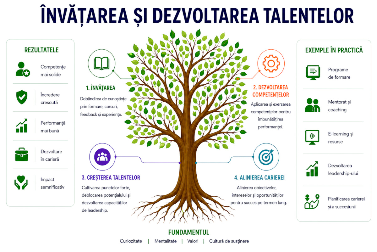Învățare și dezvoltarea talentelor Infografic